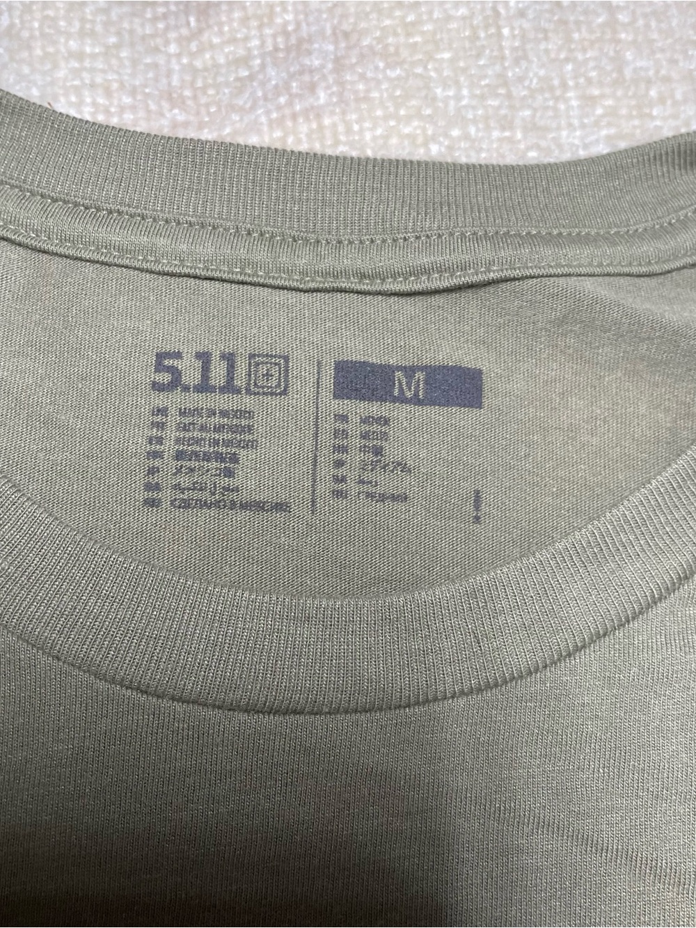 5.11 Tactical Men's Short Sleeve Tee — Olive size M - Picture 3 of 8